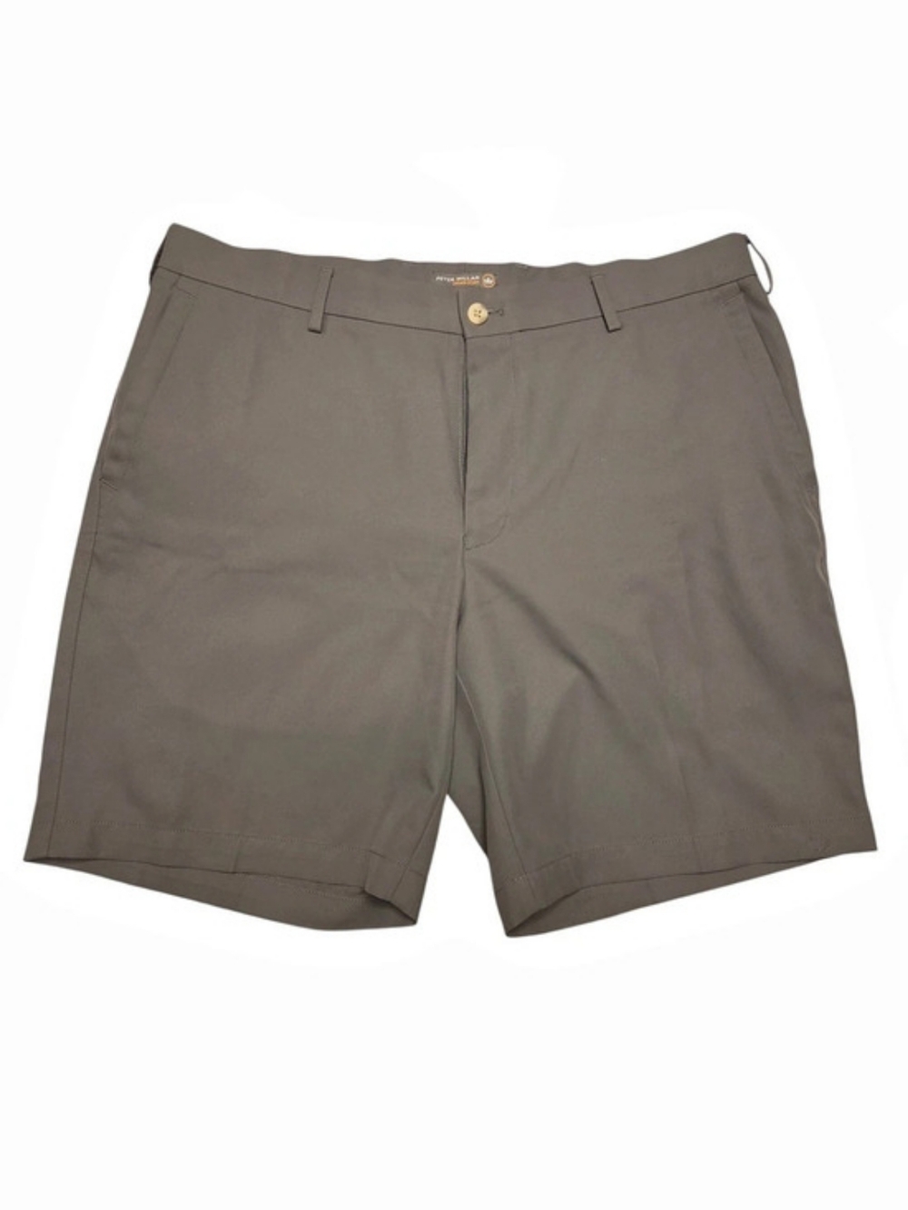Peter Millar Crown Sport Men's Gray Flat Front Shorts Waist 35
